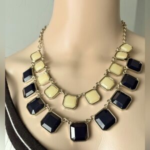 Custom Jewelry Elegant Gold and Black Necklace. Preloved great condition.